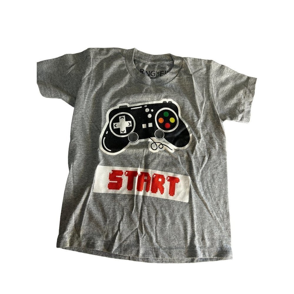 Ring of Fire Kids Graphic Gaming T-Shirt Gray Size 6